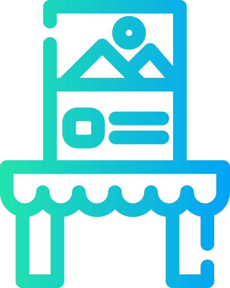Tabletop Display Creative Icon Design vector