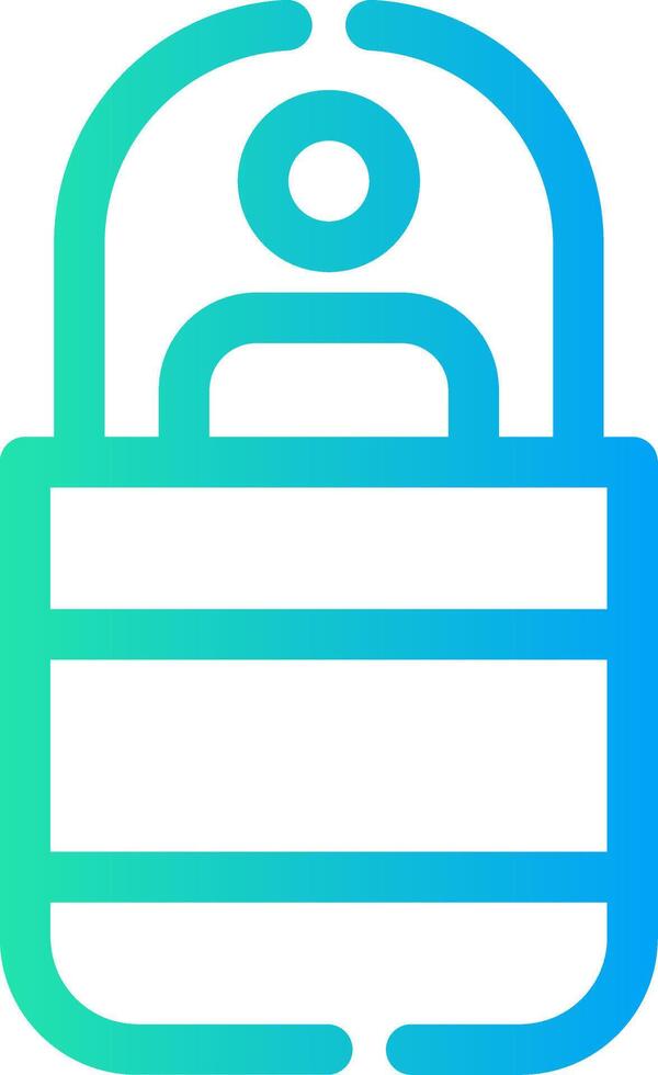 Sleeping Bag Creative Icon Design vector