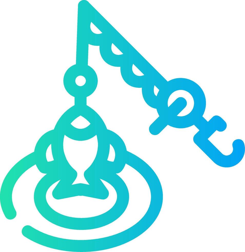 Ice Fishing Creative Icon Design vector