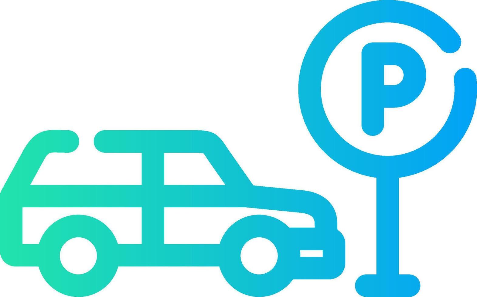 Taxi Parking Creative Icon Design vector