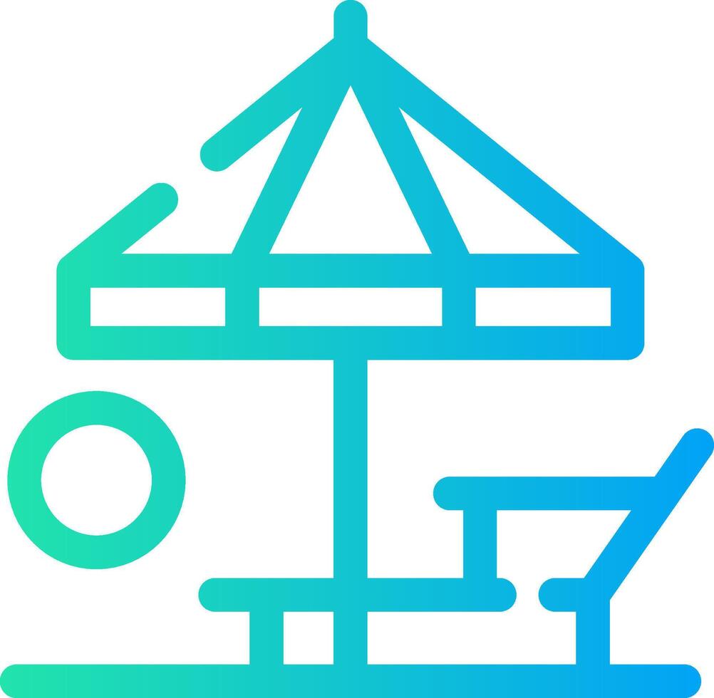 Sunbed Creative Icon Design vector