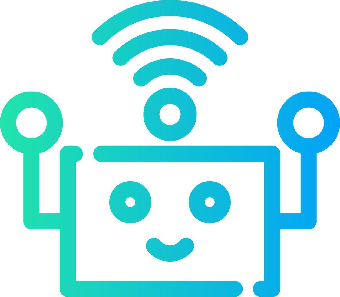 Robot Assistant Creative Icon Design vector