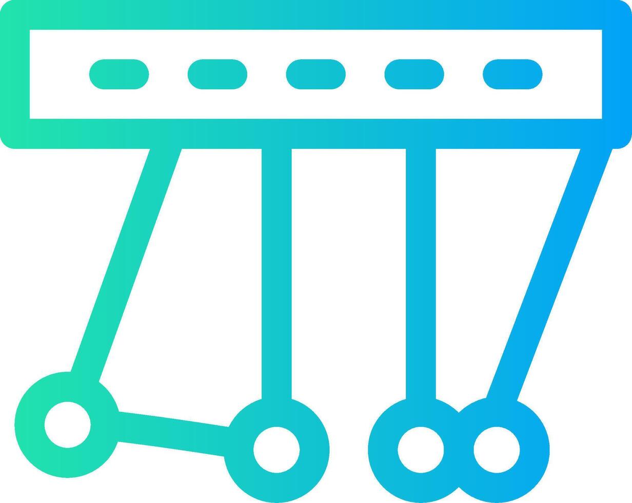 Newton Cradle Creative Icon Design vector