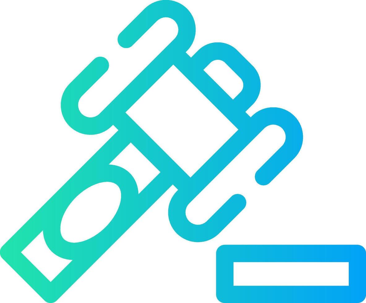 Law Hammer Creative Icon Design vector