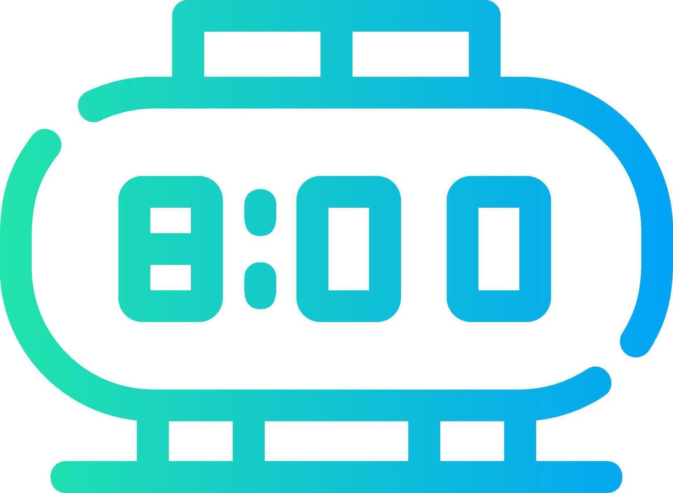 Digital Clock Creative Icon Design vector