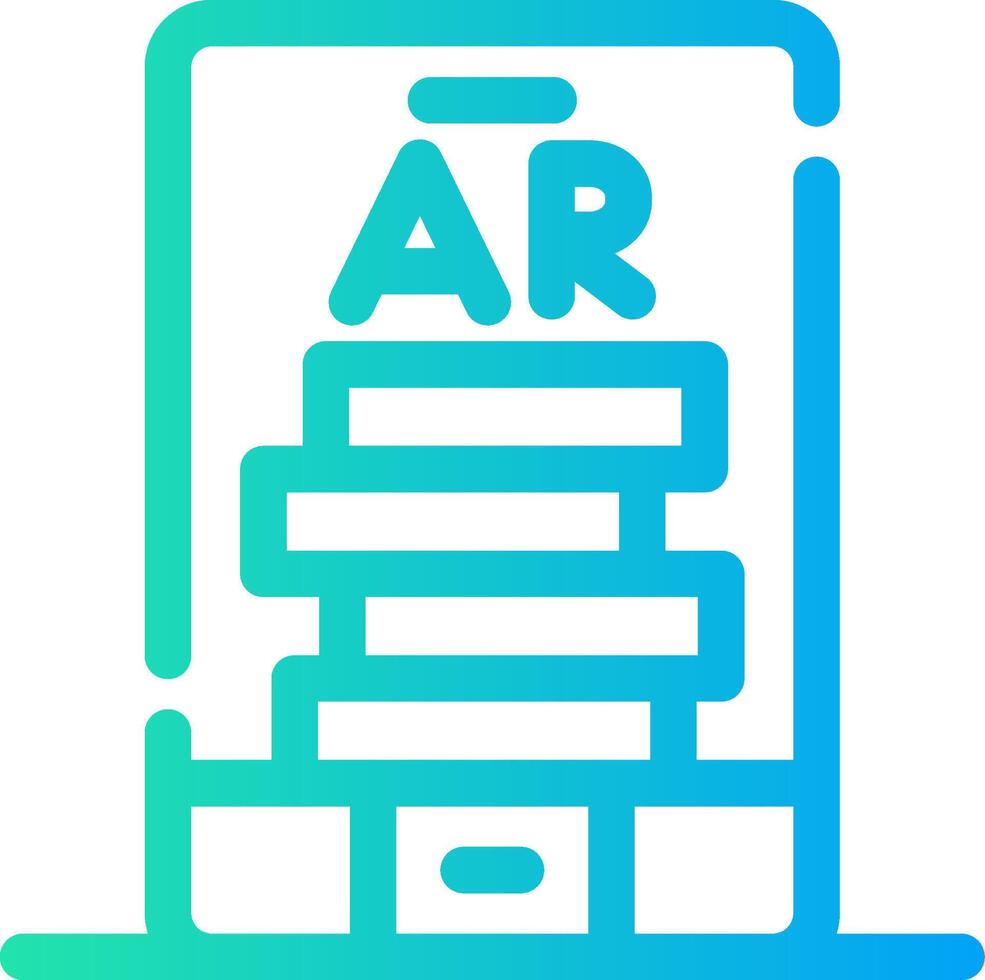 Ar Tumbling Blocks Creative Icon Design vector