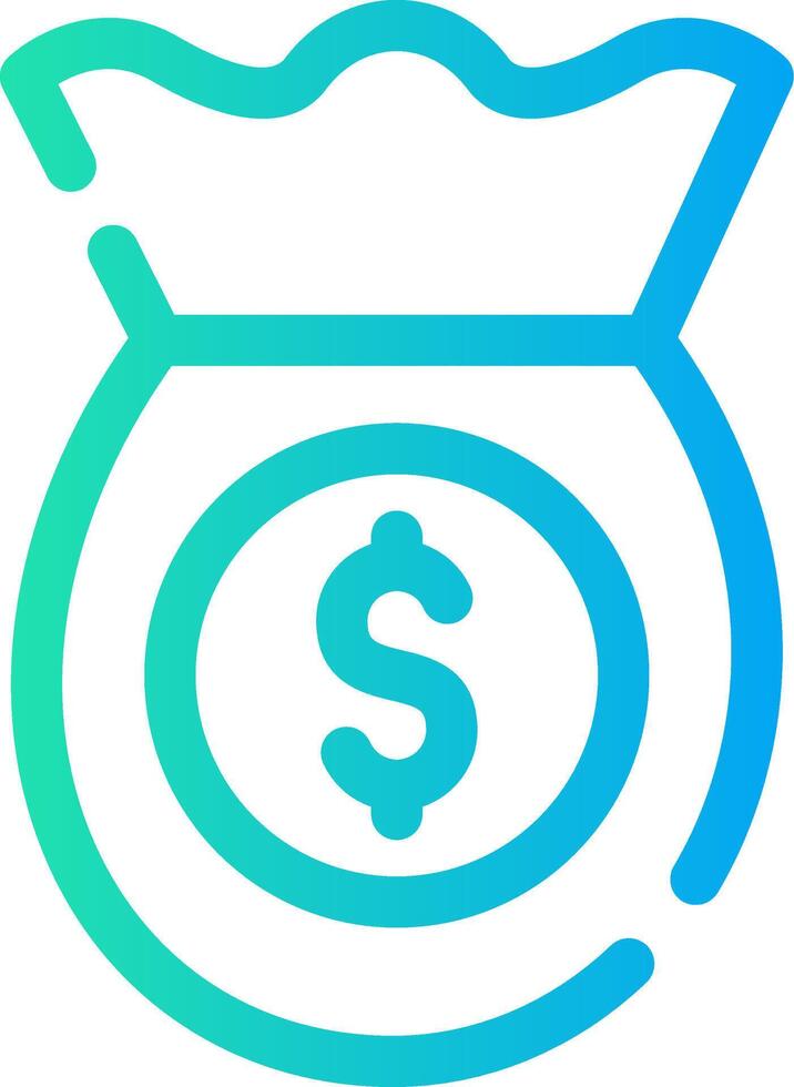 Money Bag Creative Icon Design vector