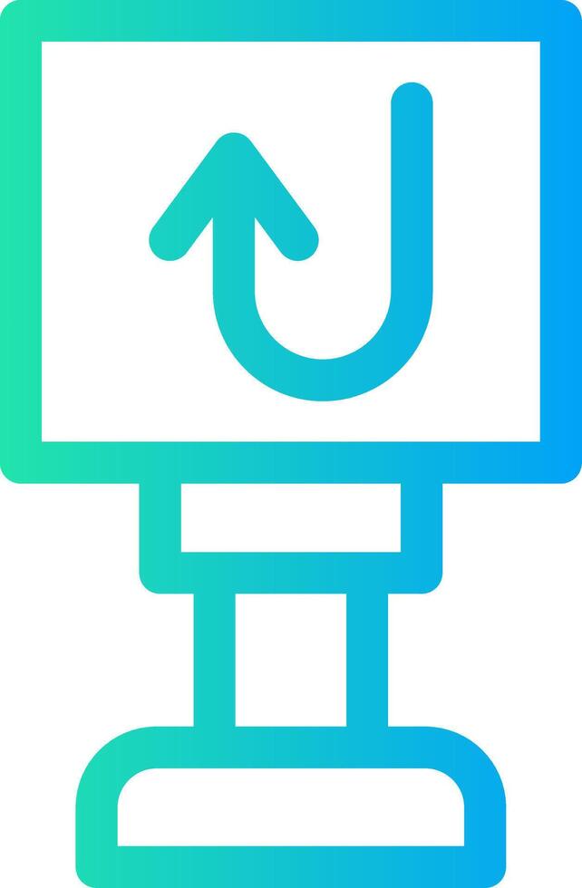 U Turn Creative Icon Design vector