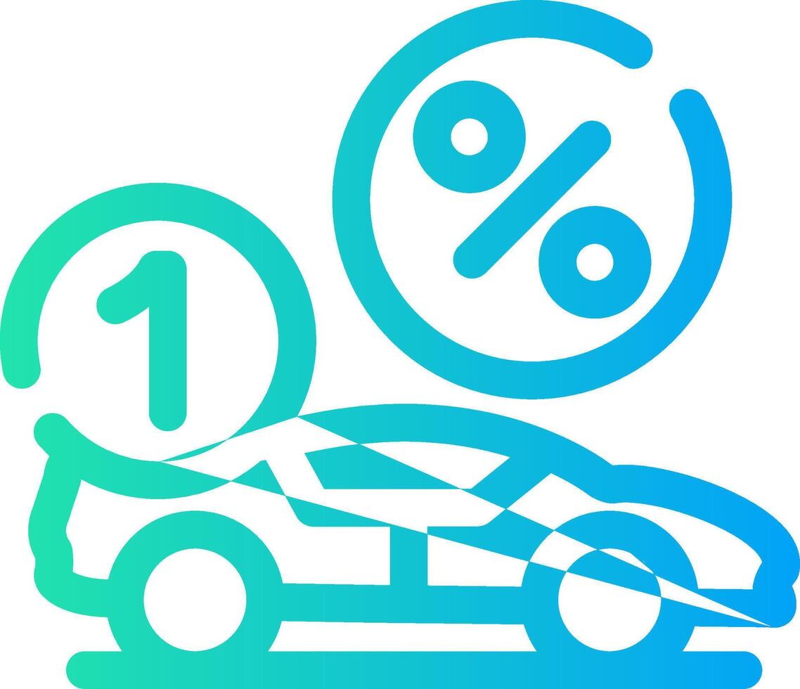 First Car Discount Creative Icon Design vector