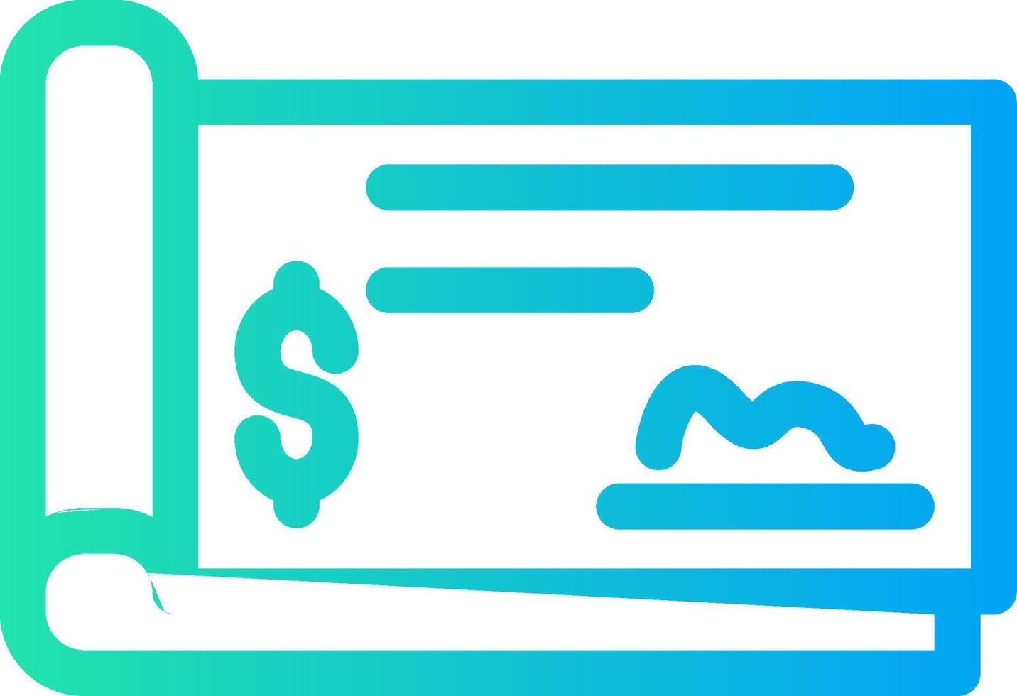 Cheque Creative Icon Design vector