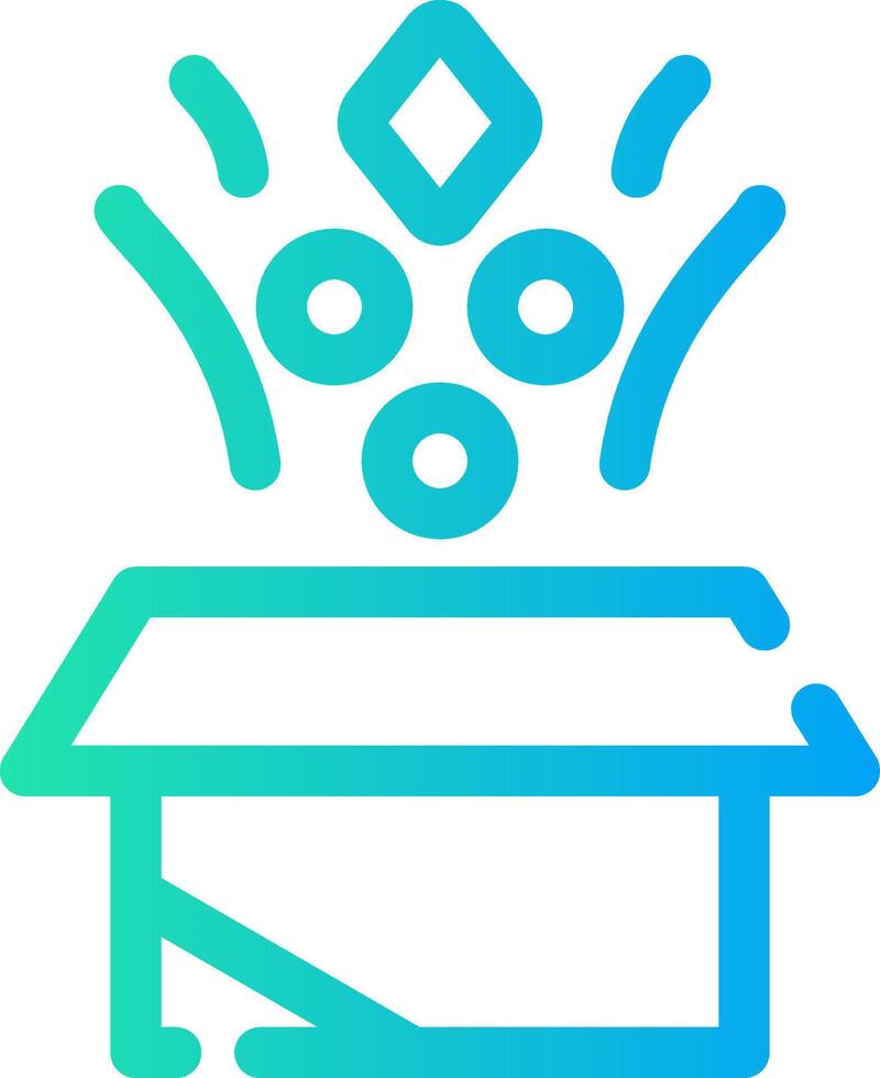 Surprise Box Creative Icon Design vector