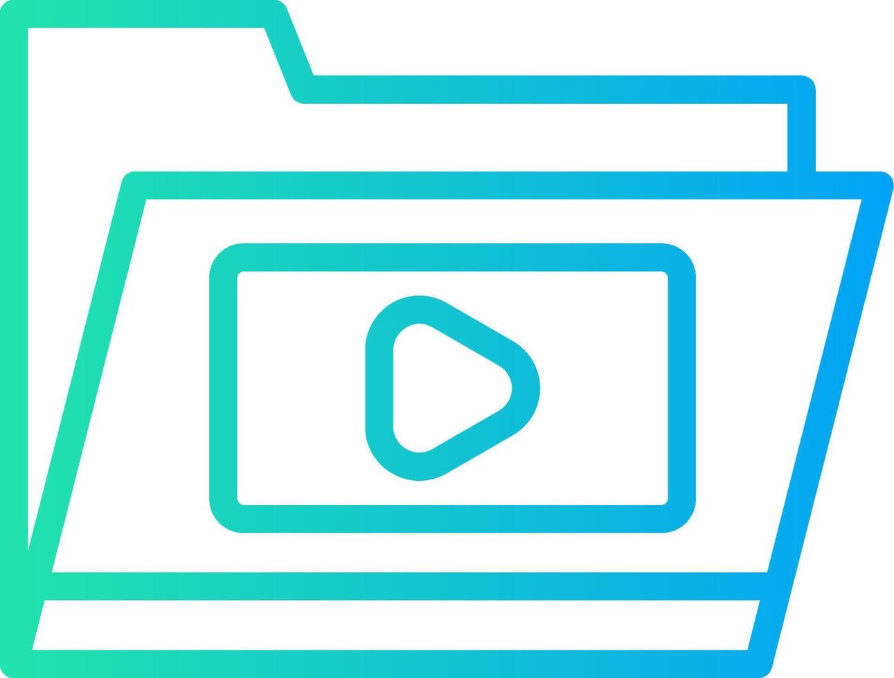 Video Folder Creative Icon Design vector