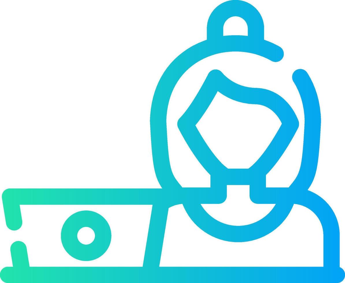 Hard At Work Creative Icon Design vector