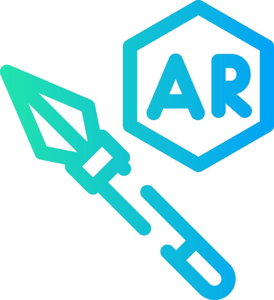 Ar Spear Throwing Creative Icon Design vector