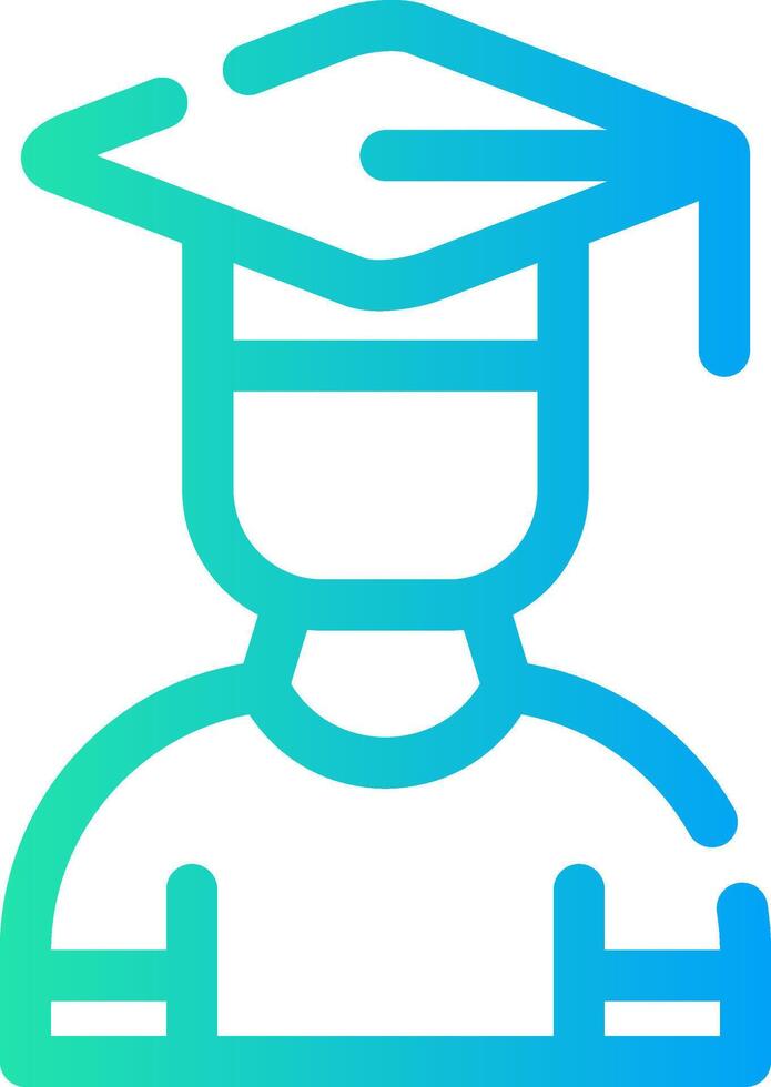 Male Graduate Creative Icon Design vector