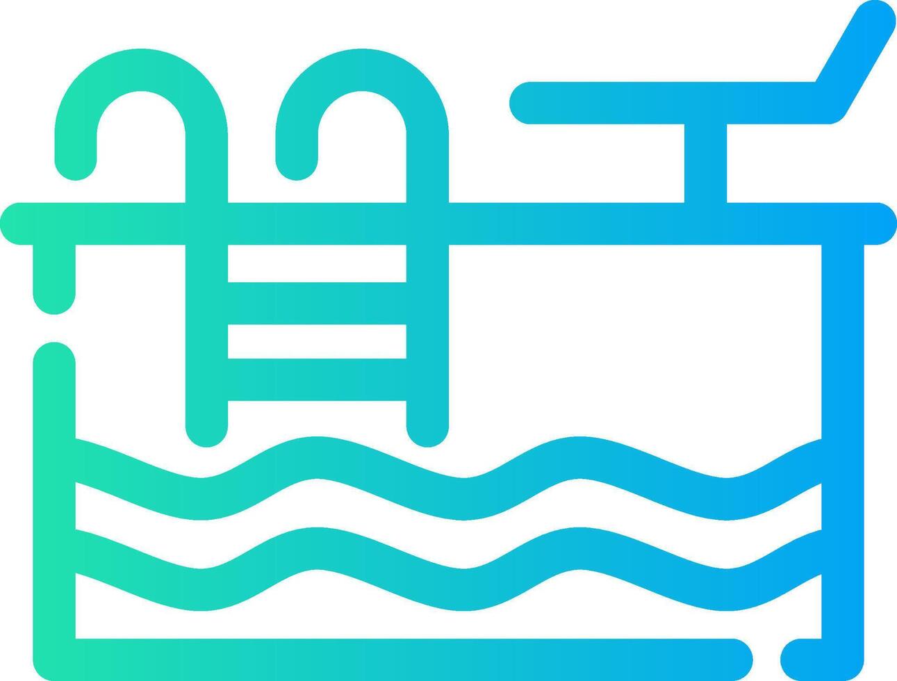 Swimming Pool Creative Icon Design vector