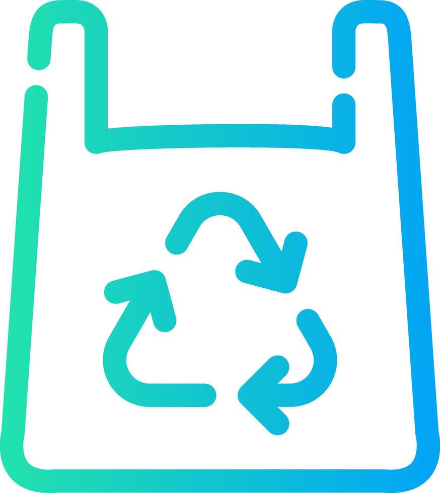 Recycled Plastic Bag Creative Icon Design vector