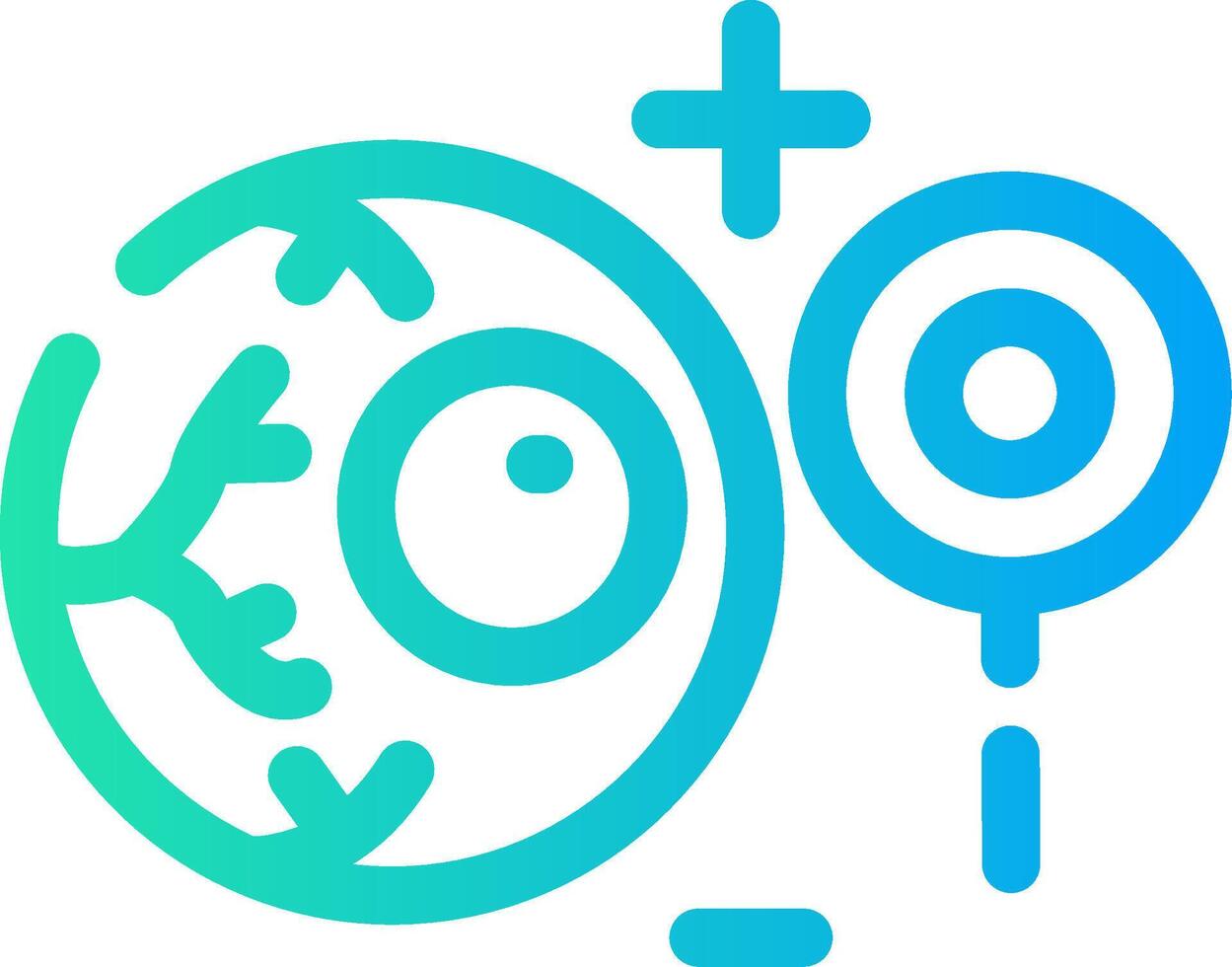 Manual Eye Examination Creative Icon Design vector