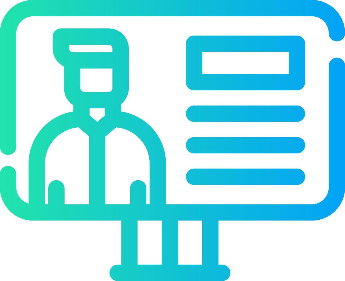 Online Lecture Creative Icon Design vector