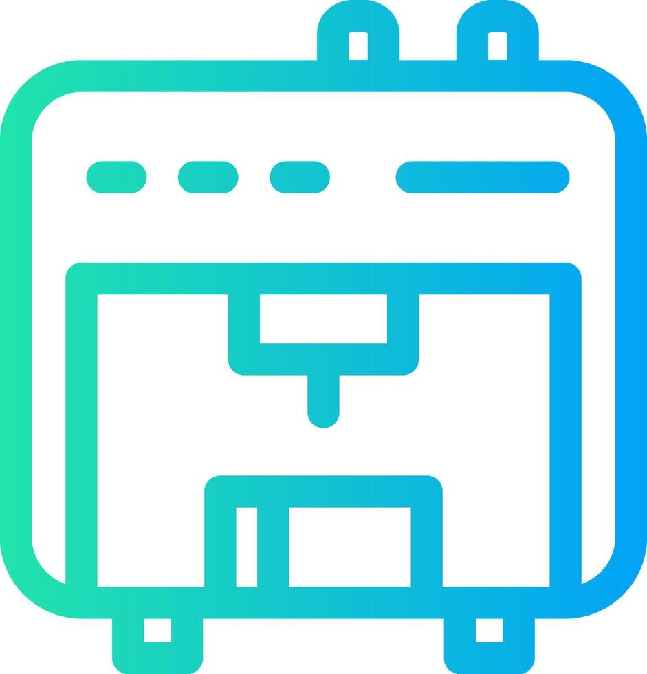 3D Printer Creative Icon Design vector