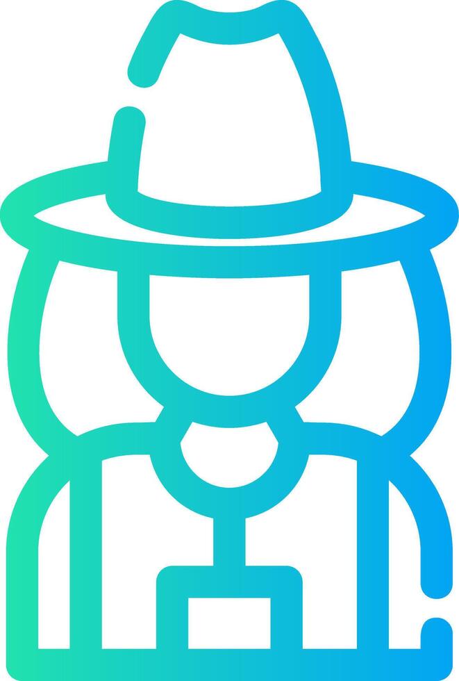 Lady Farmer Creative Icon Design vector