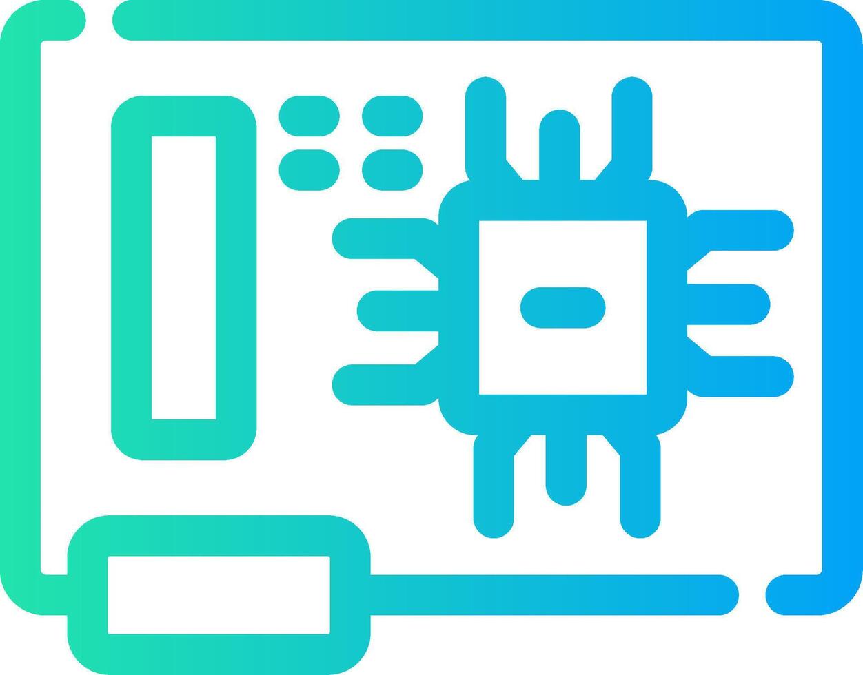 Circuit Board Creative Icon Design vector