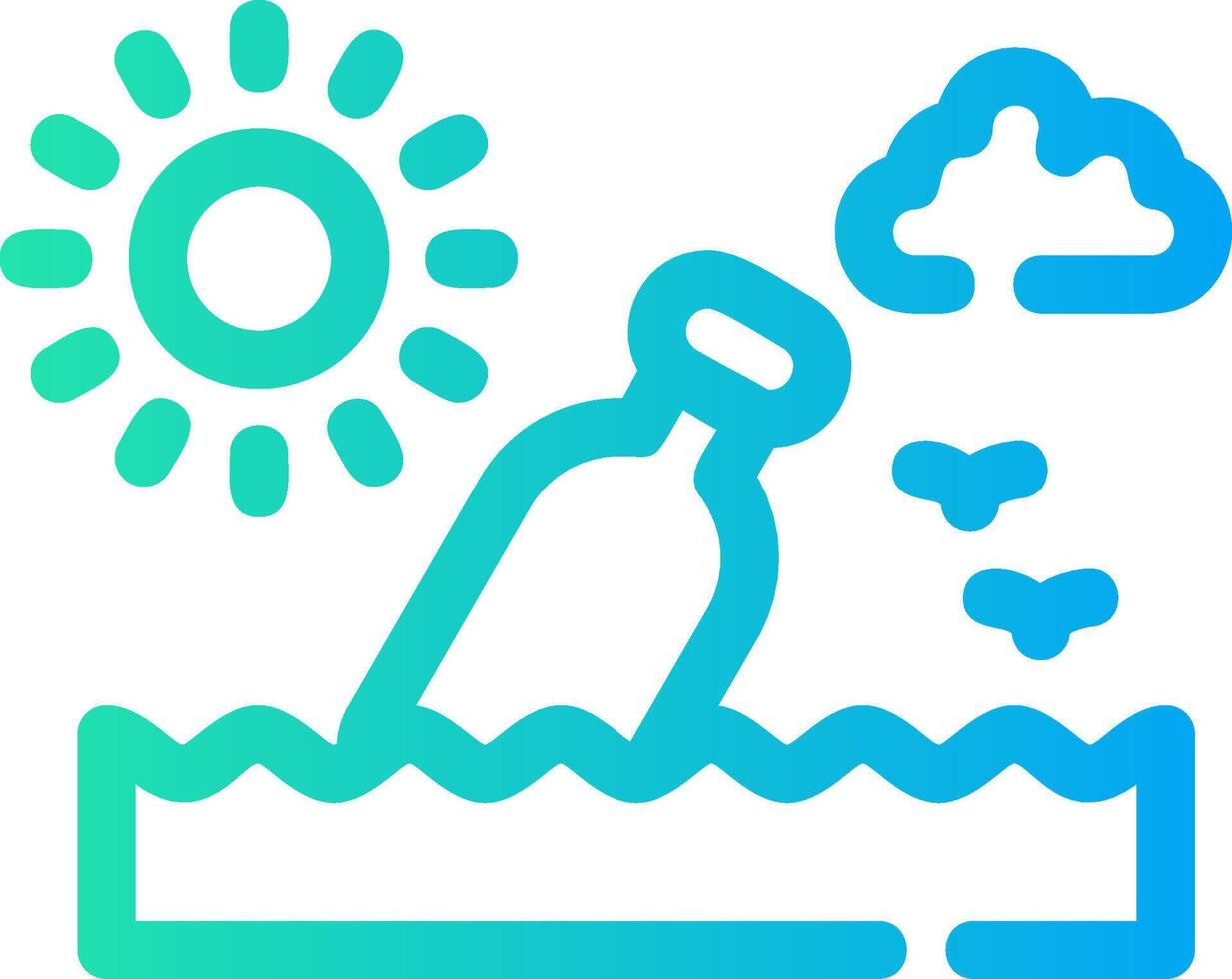 Message In A Bottle Creative Icon Design vector