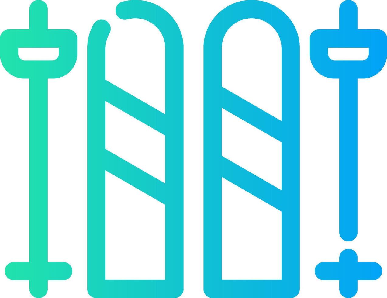 Skis Creative Icon Design vector