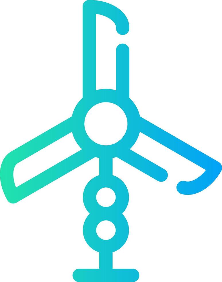 Wind Turbine Creative Icon Design vector