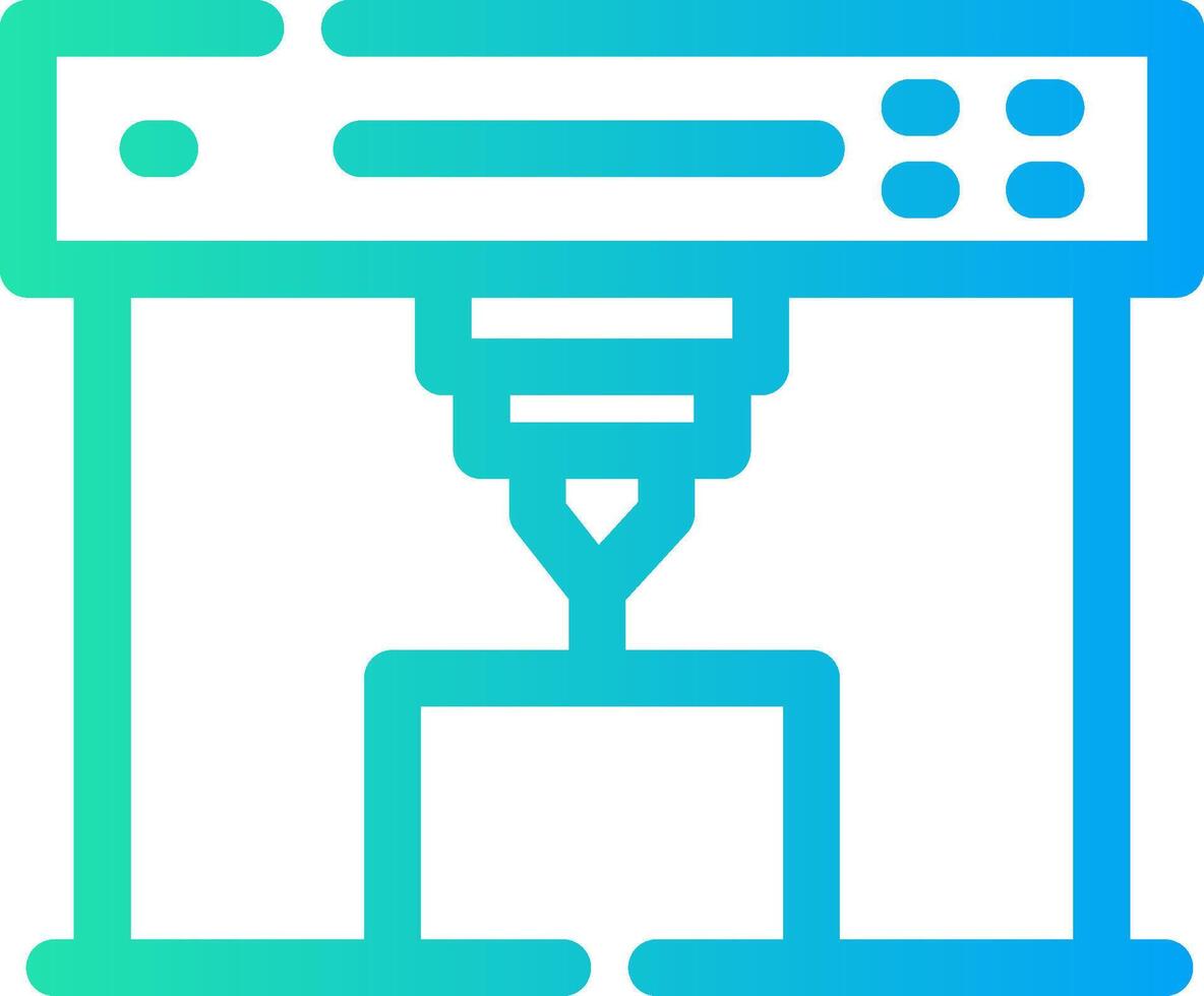 3d Printer Creative Icon Design vector