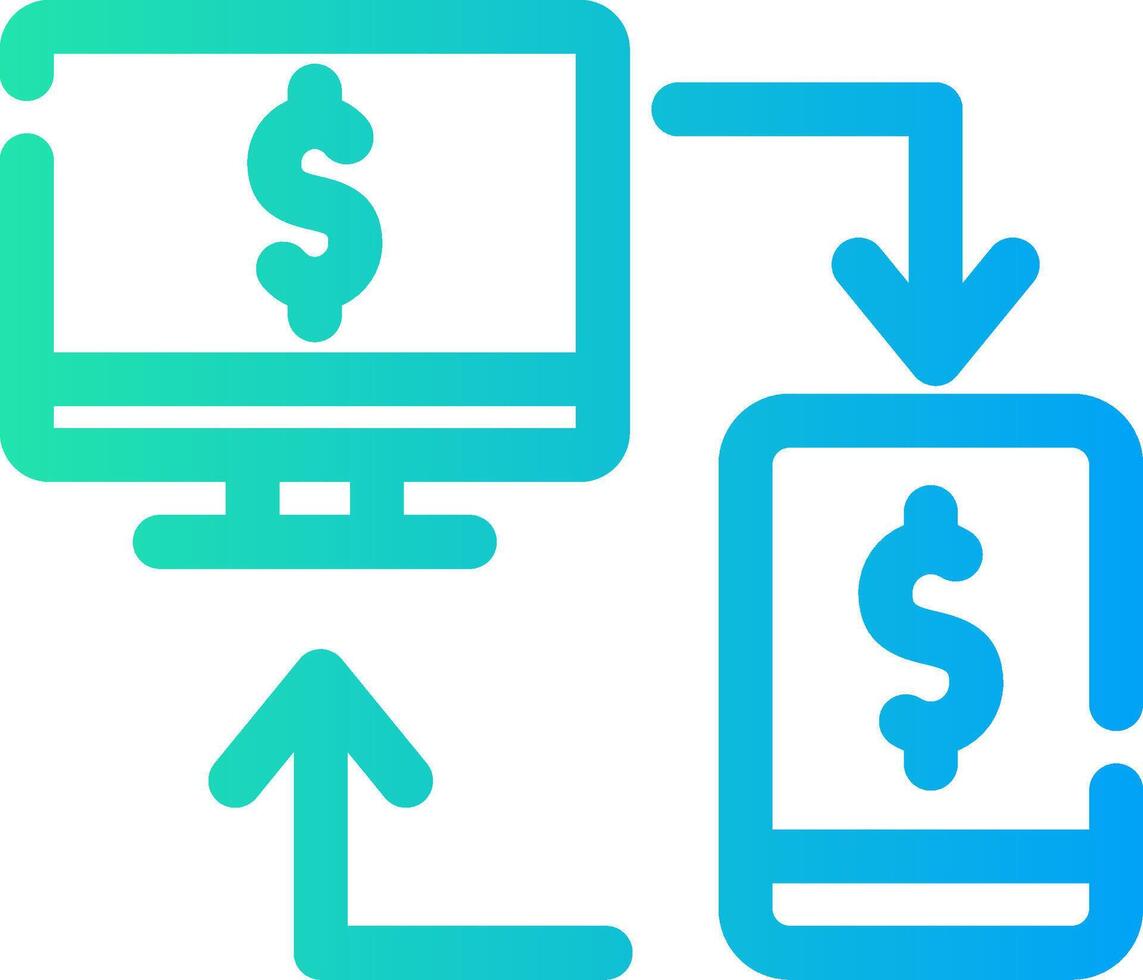 Online Transfer Creative Icon Design vector