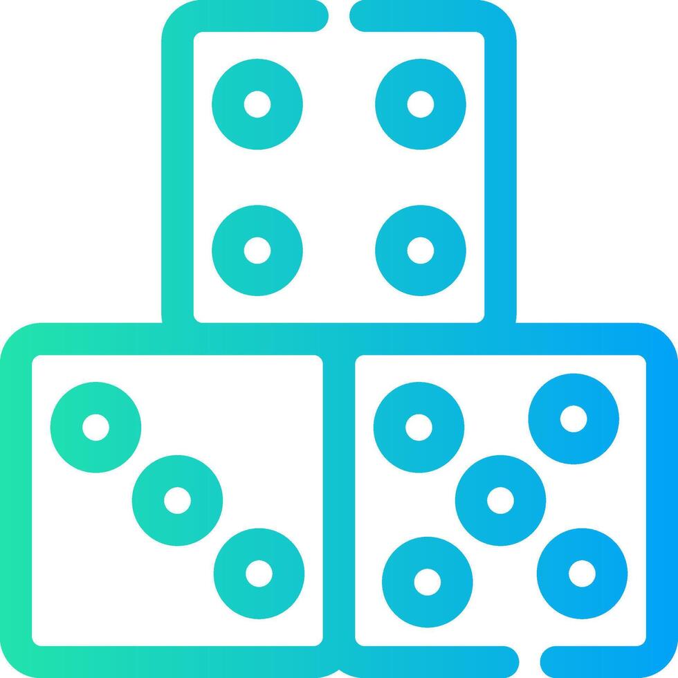 Domino Piece Creative Icon Design vector