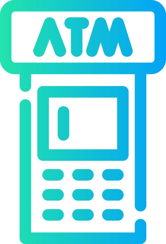 ATM Machine Creative Icon Design vector