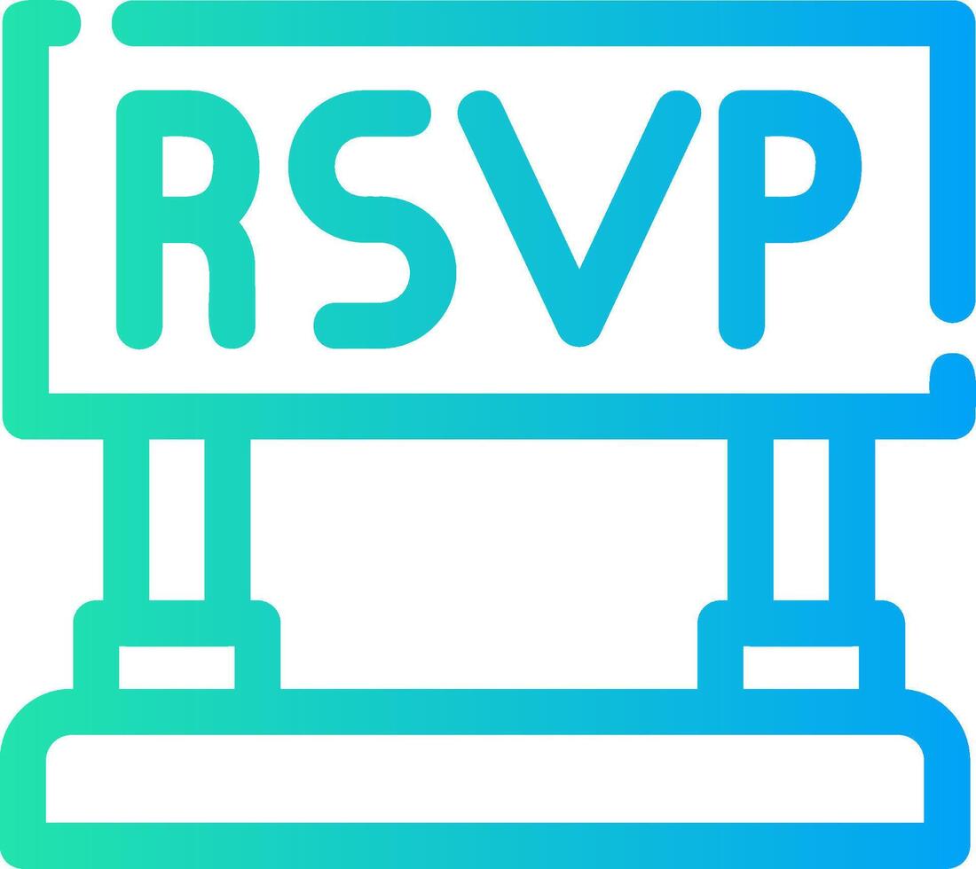 Rsvp Creative Icon Design vector