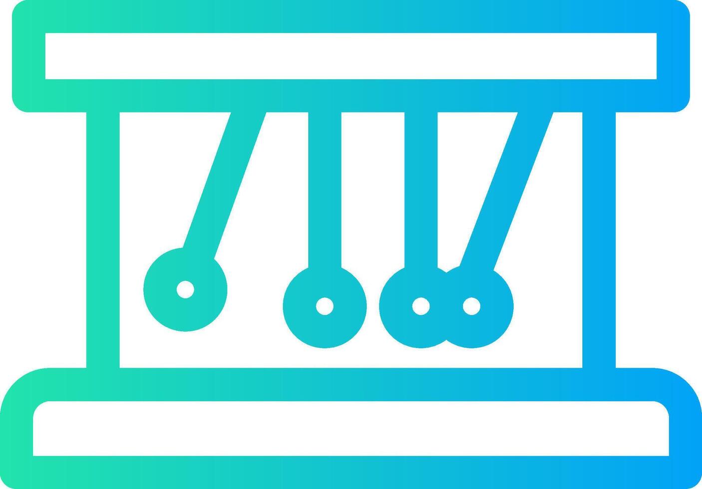Newton Cradle Creative Icon Design vector