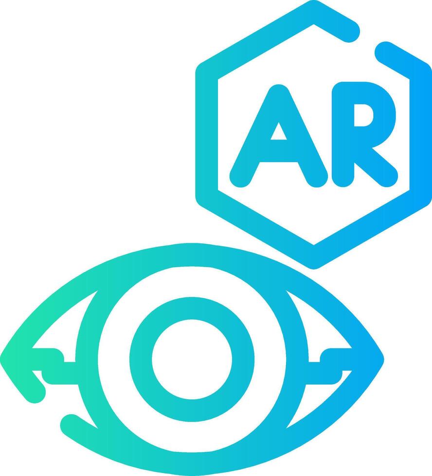 Ar Contact Lens Creative Icon Design vector