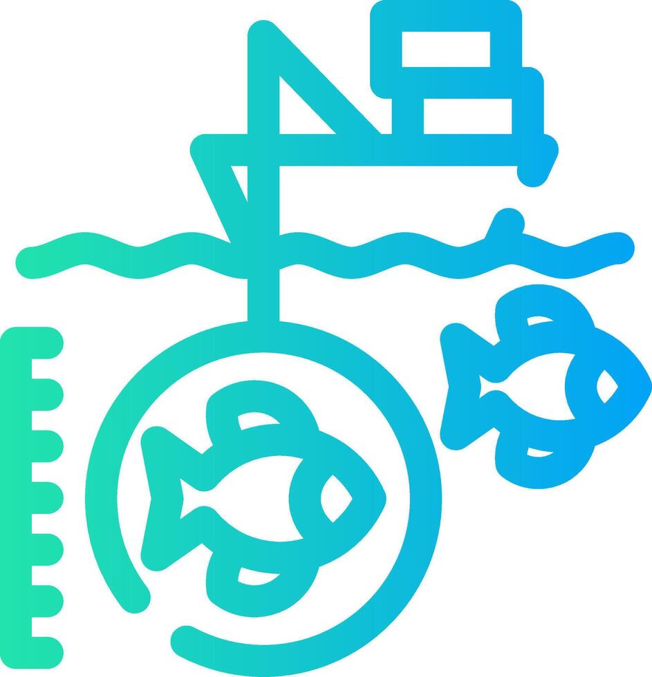 Deep Sea Fishing Creative Icon Design vector