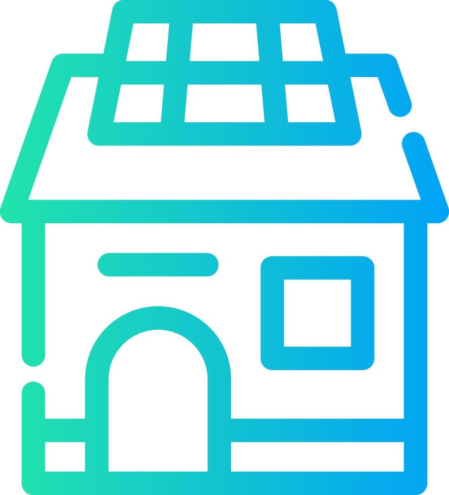 Solar House Creative Icon Design vector