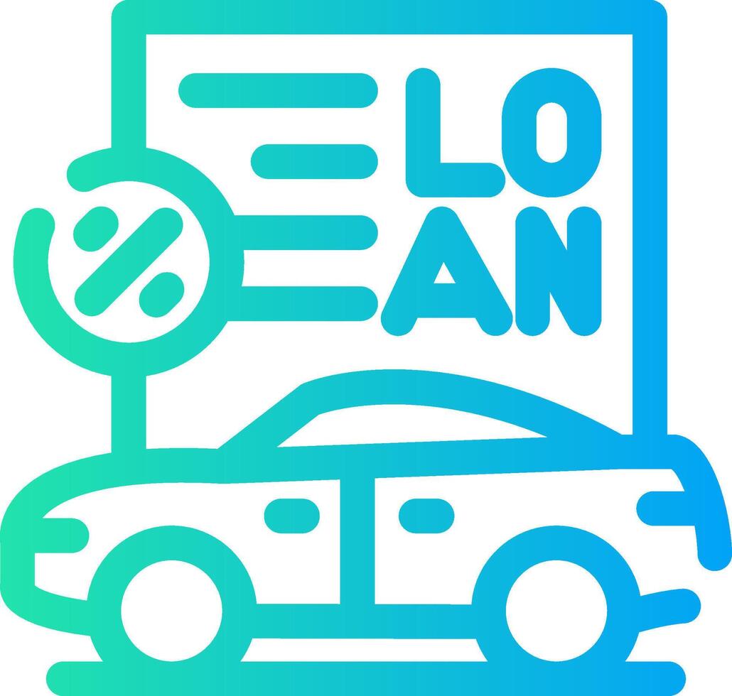 Car Loan Creative Icon Design vector