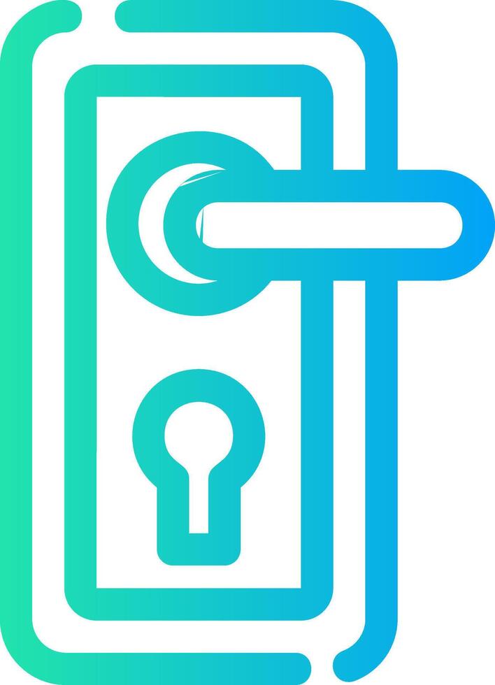 diseño de icono creativo de cerradura de puerta vector