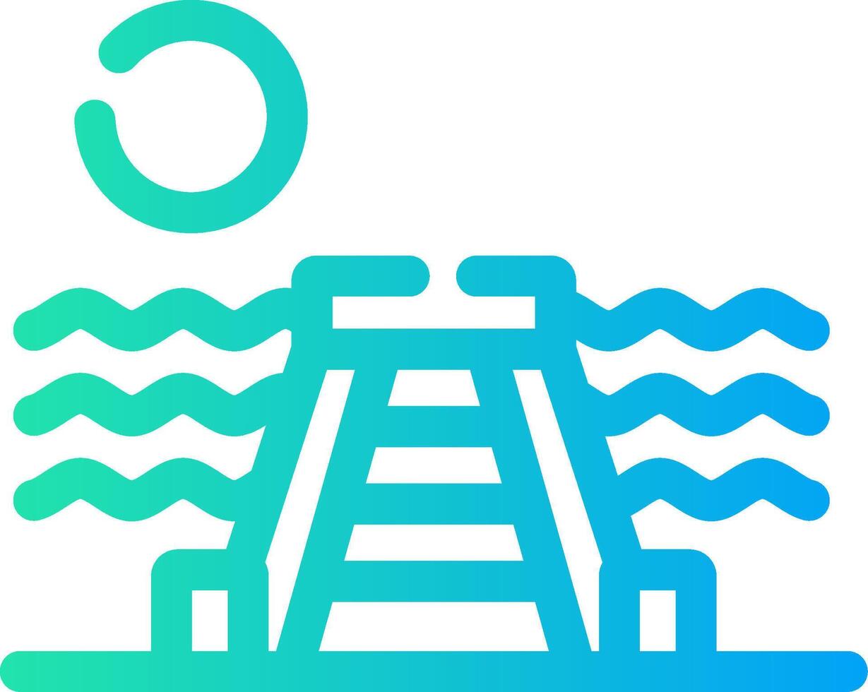 Dock Landscape Creative Icon Design vector