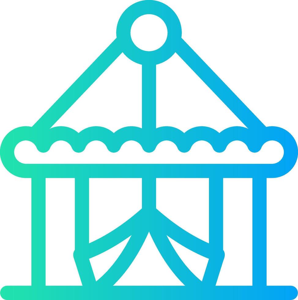 Circus Tent Creative Icon Design vector