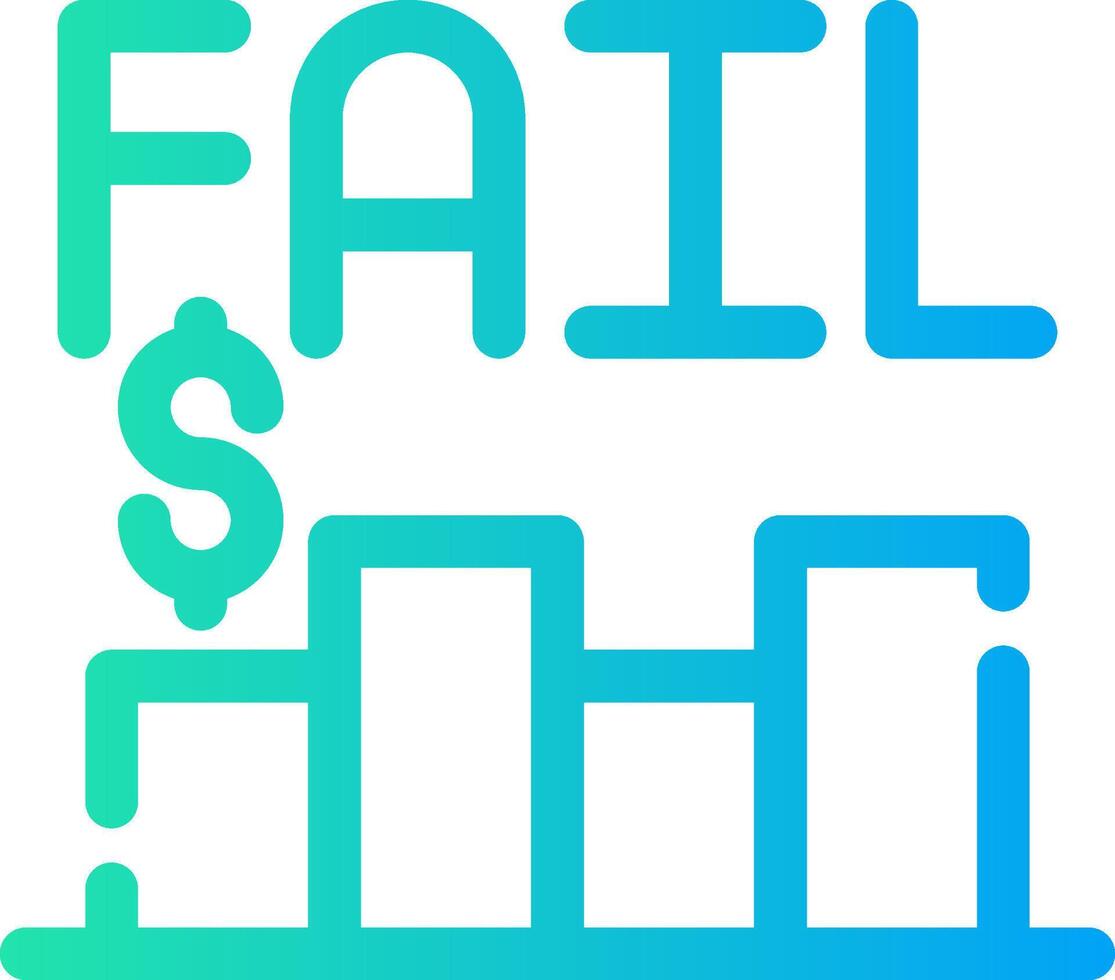 Business Fail Creative Icon Design vector
