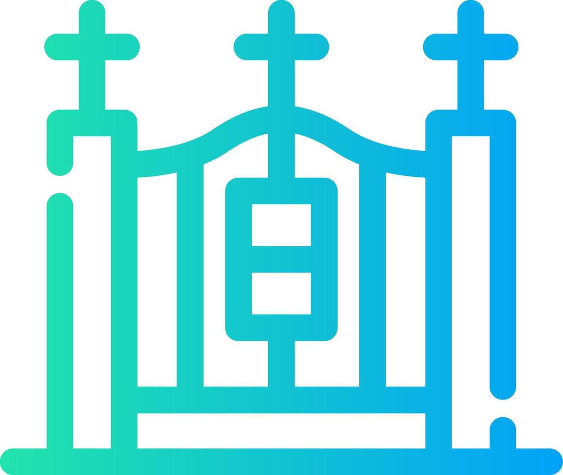 Cemetery Gate Creative Icon Design vector