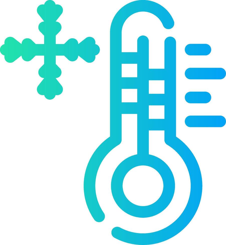 Cold Temperature Creative Icon Design vector