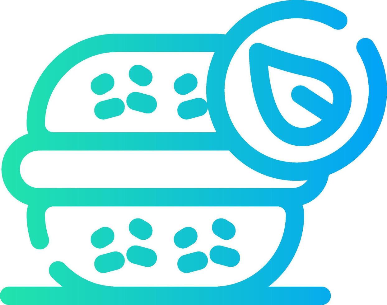 Vegan Burger Creative Icon Design vector