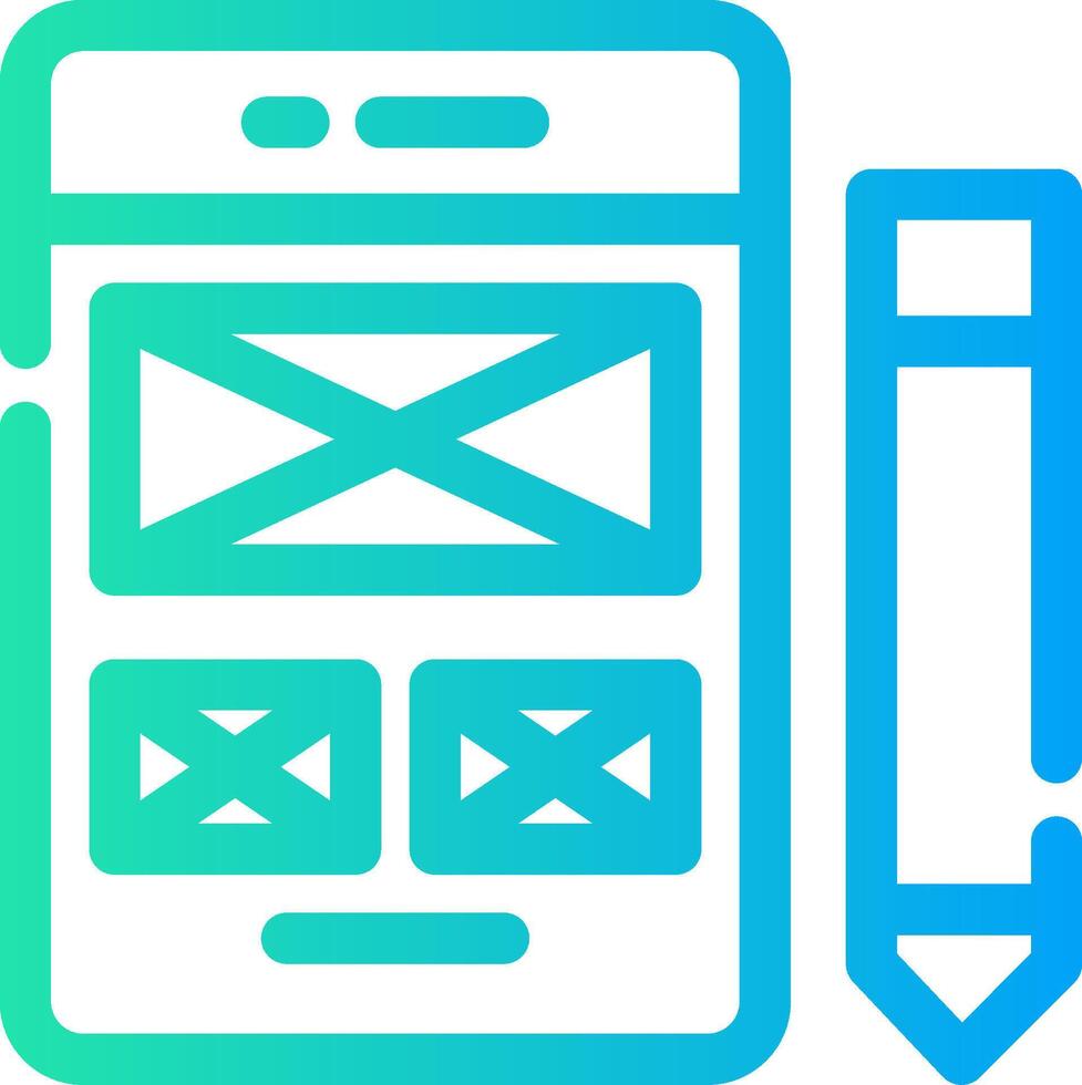Line Different Gradient Design vector