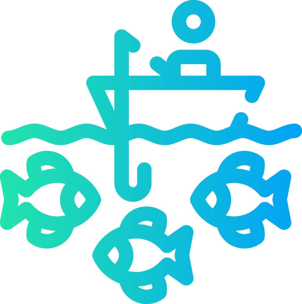 Boat Fishing Creative Icon Design vector