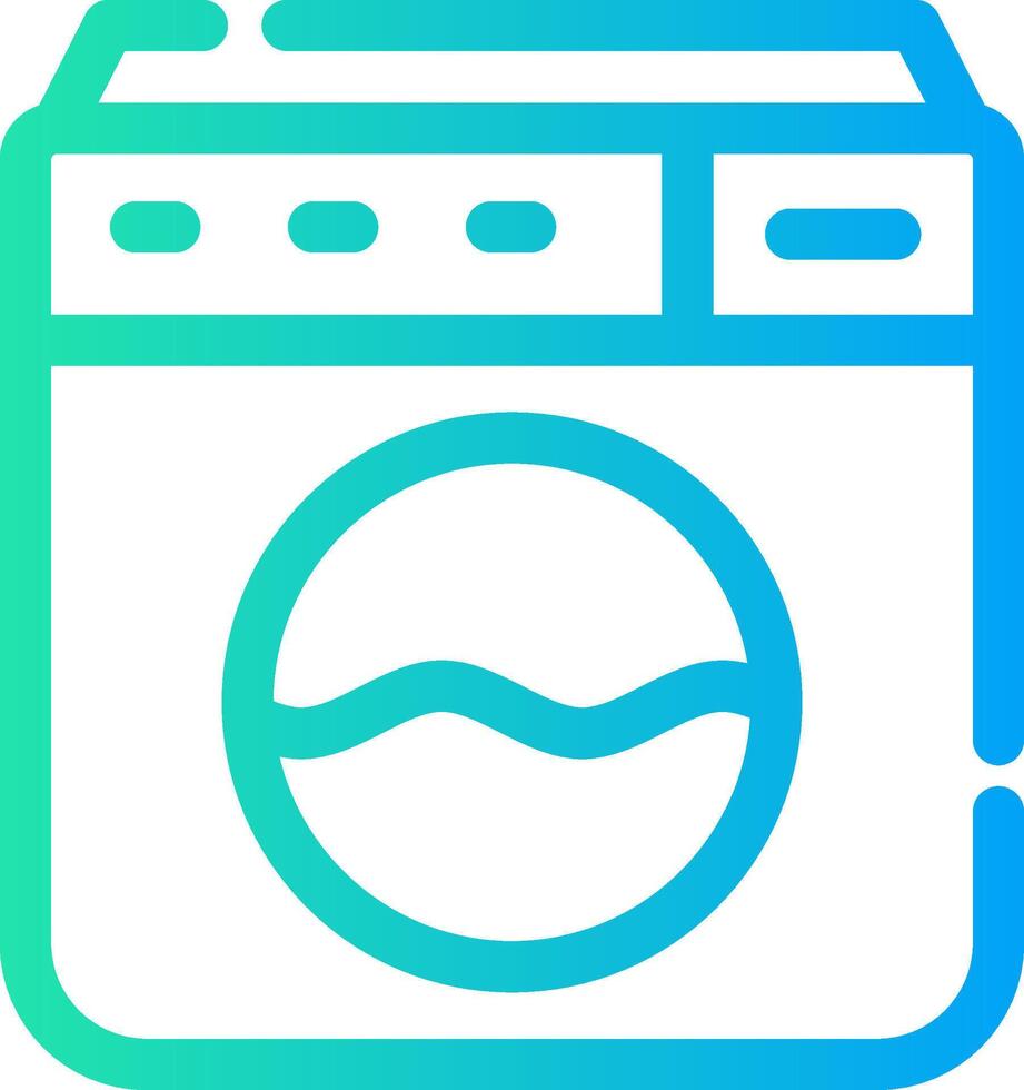 Washing Machine Creative Icon Design vector