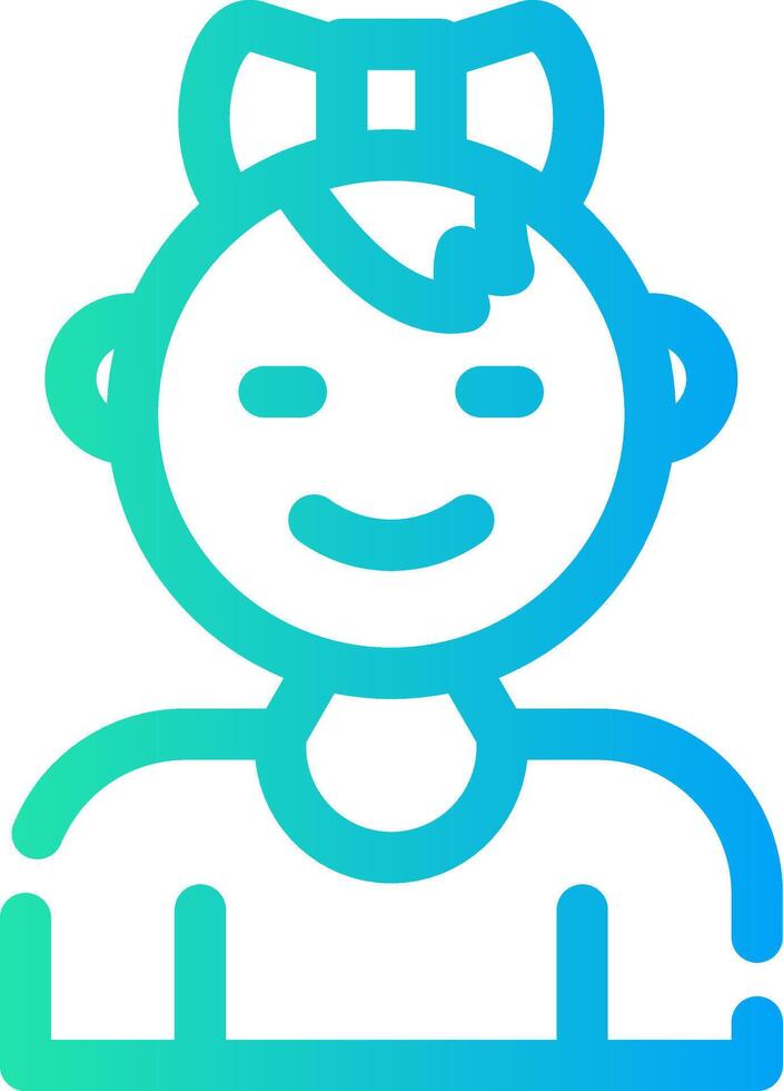 Baby Girl Creative Icon Design vector